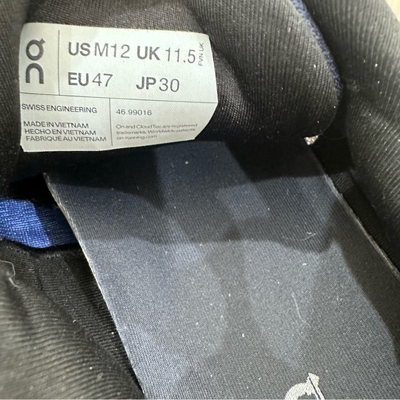 On cloud Cloudrunner sneaker Men’s sneaker size 12 in metal midnight blue black - Picture 6 of 8